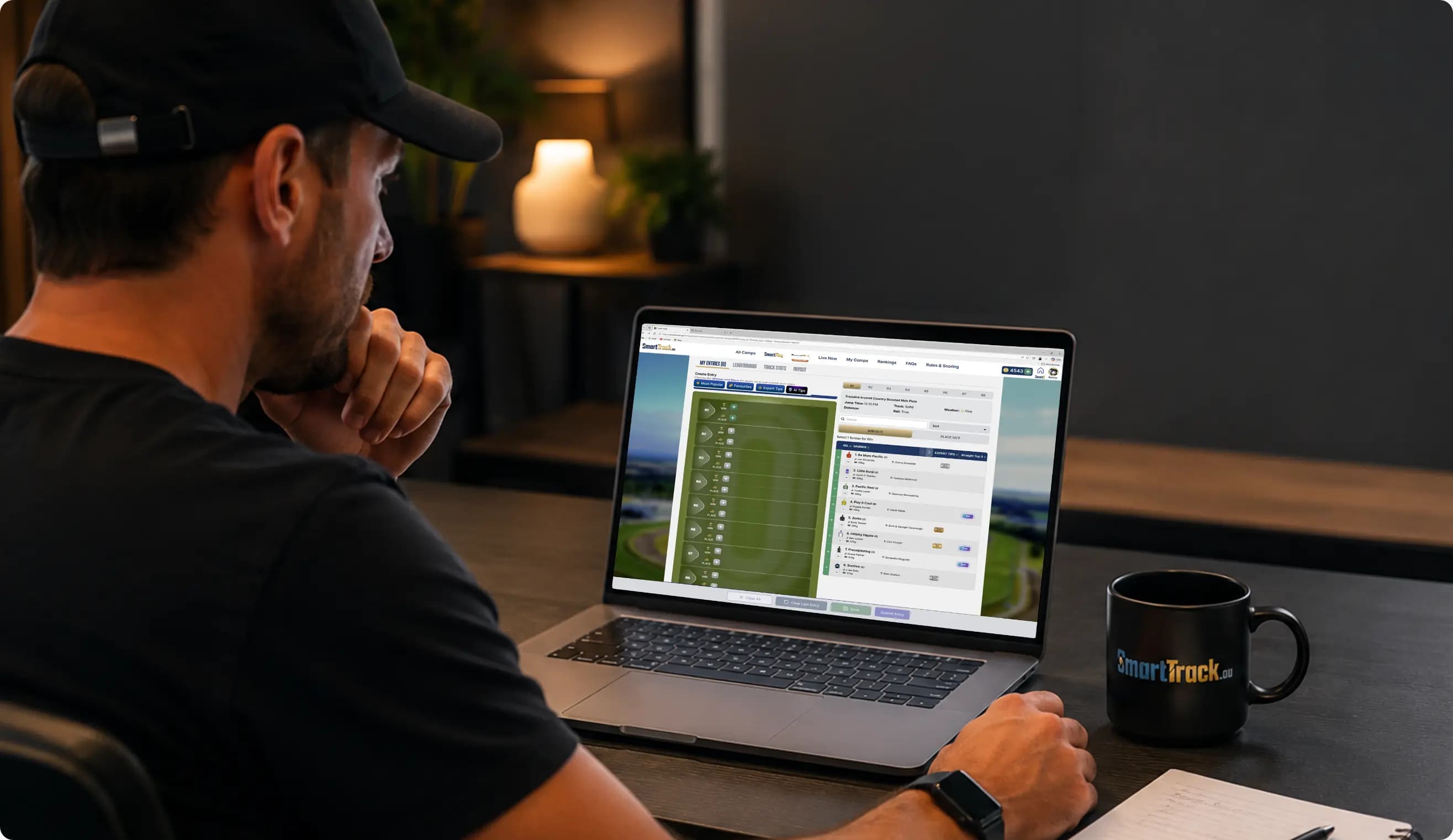 Live fantasy racing competitions on SmartTrack dashboard